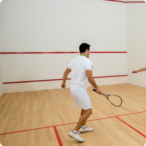 Squash court floor